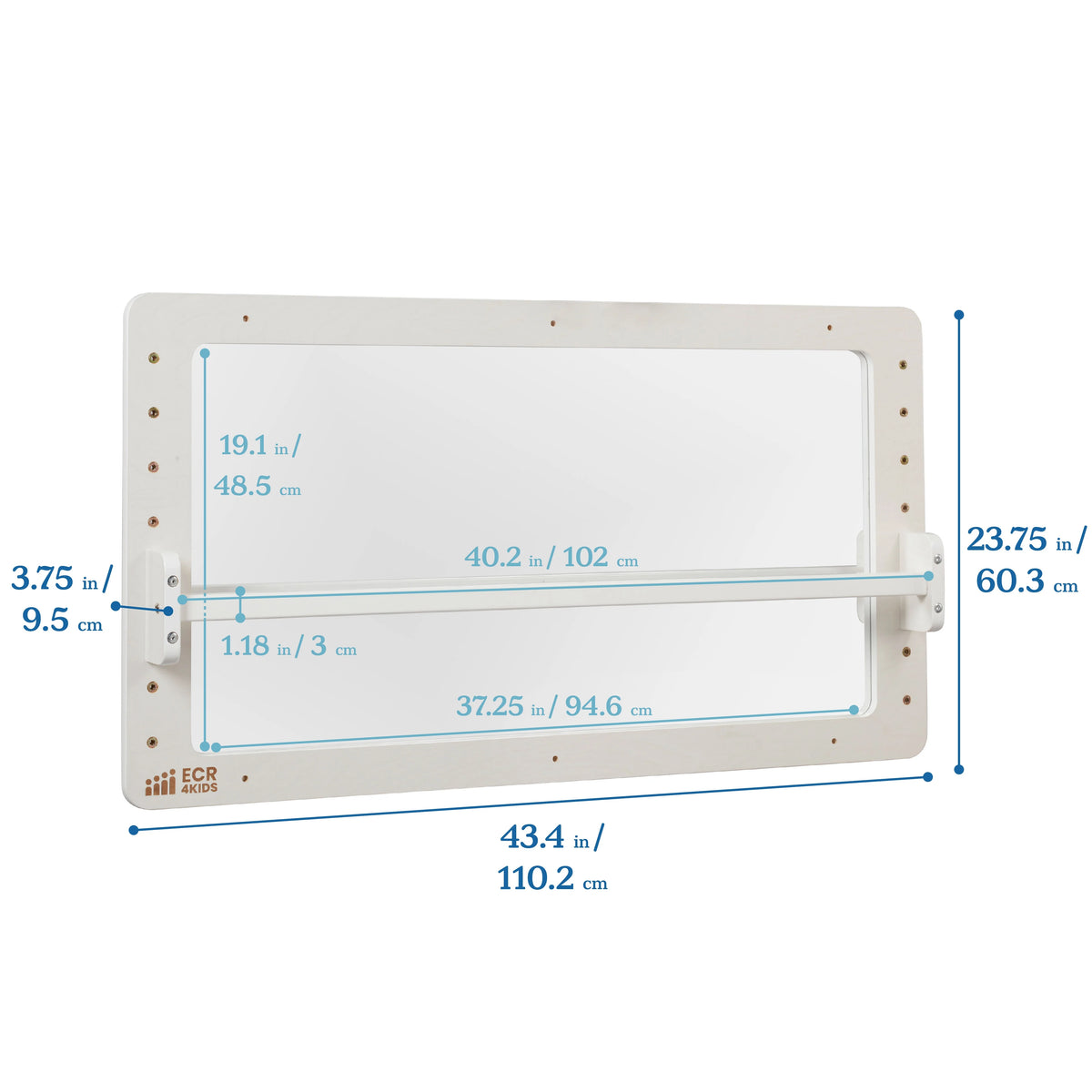 ECR4Kids Wall-Mounted Coordination Mirror, Natural