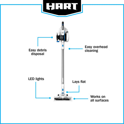 HART 20-Volt Cordless Stick Vacuum Kit, (1) 4.0Ah Lithium-Ion Battery