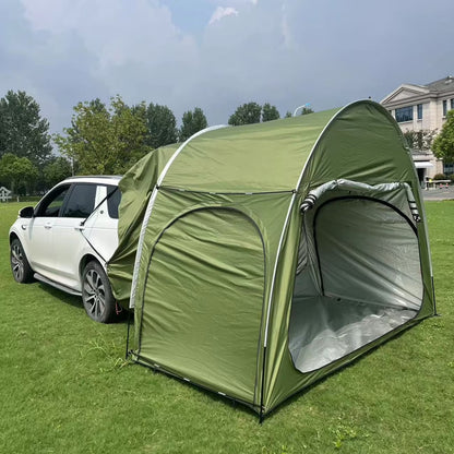 Outdoor Portable SUV Camping Tent Car Arch Rear Camping Bike Tent with Three Doors for 2 Persons