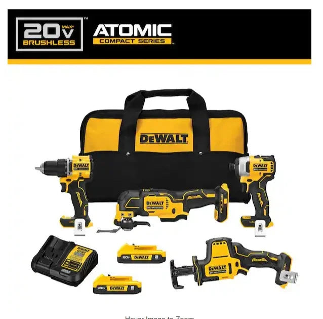 DEWALT 20V MAX* XR 4-Tool Combo Kit