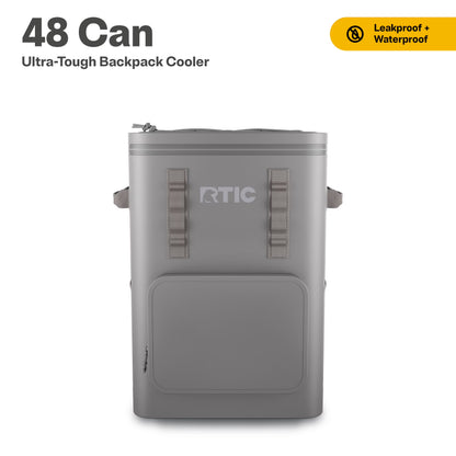 RTIC 48 Can Ultra-Tough Backpack Cooler, Leakproof Cooler, Waterproof Zipper, Navy