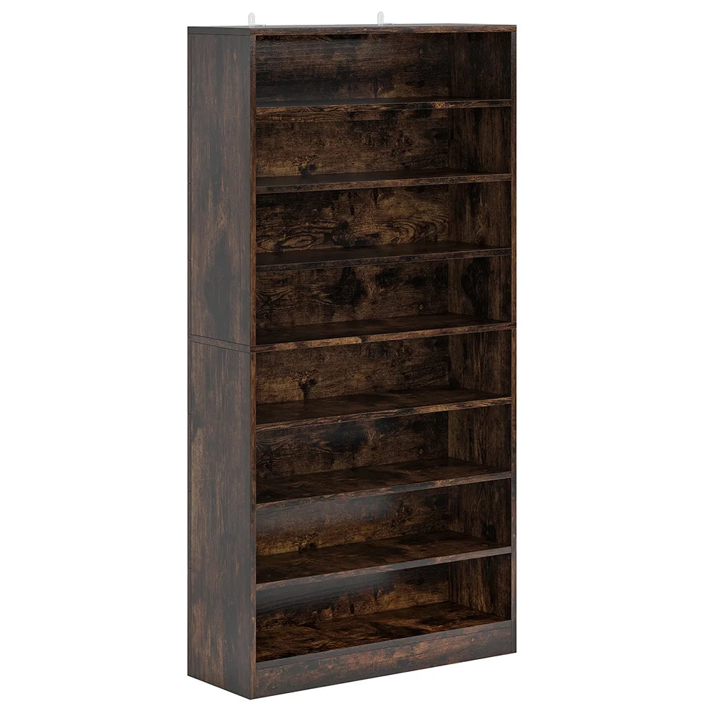 Hommoo Modern Wood Freestanding Shoe Cabinet, 8 Tiers 40-45 Pairs Shoe Storage Rack Organizer for Entryway, Gray
