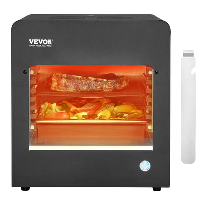 VEVOR Electric Steak Grill, 1800W Smokeless Infrared Electric Broiler, 1450��F Stainless Steel Steak Cooker with 6-Tier Adjustable Rack, Electric Infrared Grill for BBQ, Toast, Grill, Indoor