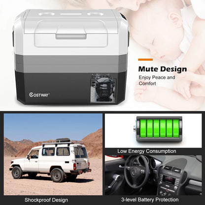 Costway 58 Quart Portable Electric Car Cooler Refrigerator Compressor Freezer for RVs Camping