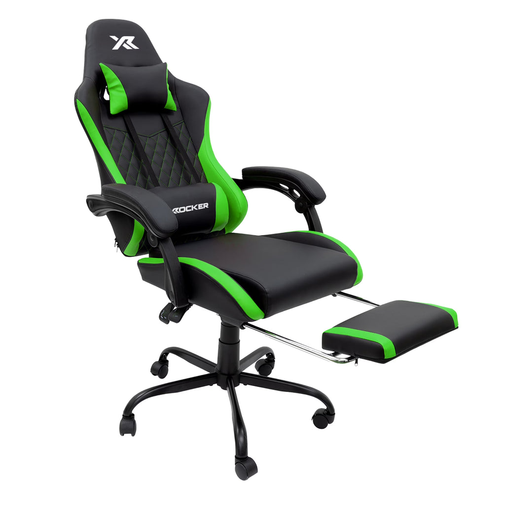 X Rocker Apex PC Gaming Chair with Massage Function and Footrest, Red