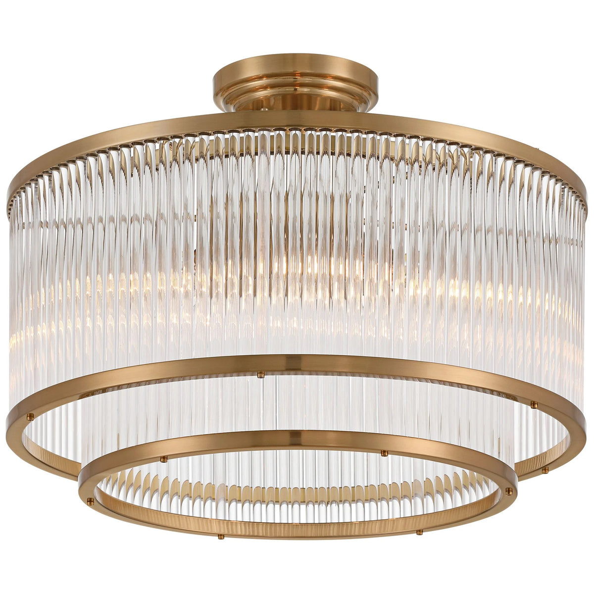 Possini Euro Design Warren 16 1/4" Modern Semi Flush-Mount Ceiling Light Fixture Kitchen Foyer Drum 5-Light Bronze Finish Crystal