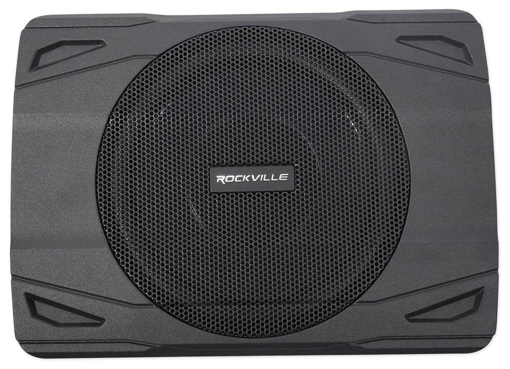Rockville SS8P 400 Watt Slim Under-Seat Powered Car/Truck Subwoofer Sub+Amp Kit