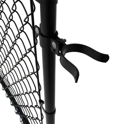 Adjust-A-Gate Fit-Right Chain Link Gate Kit with Square Corner Frame, Black