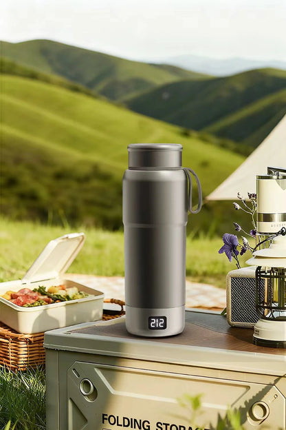 520ml Pure Titanium Portable Electric Kettle �C Travel Kettle Dual Voltage 100V-240V with Temperature Control, Lightweight, Leak-Proof, Fast Boil Mini Kettle for Travel, Office, Hotel, Camping