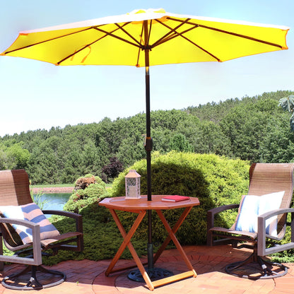 Sunnydaze 35.5" Meranti Folding Octagon Outdoor Dining Table