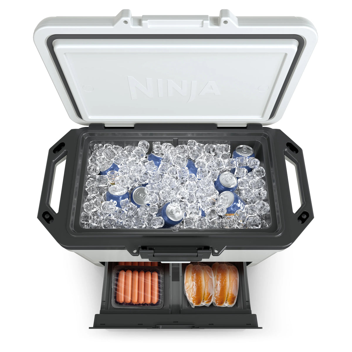 Ninja FrostVault 50qt Hard Cooler with Dry Zone, Gray, FB151GY