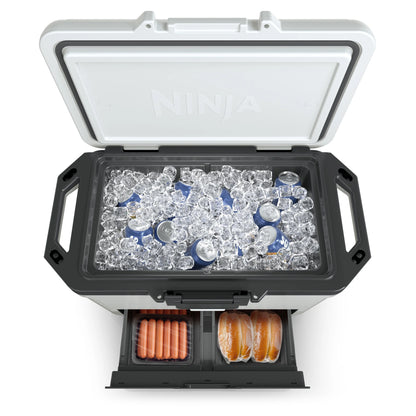 Ninja FrostVault 50qt Hard Cooler with Dry Zone, Gray, FB151GY