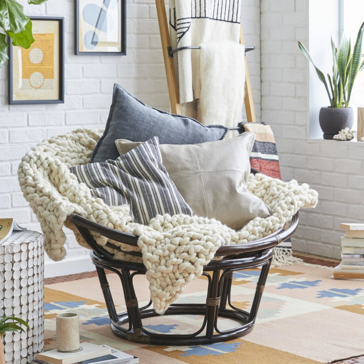 International Caravan Bali Indoor Papasan Accent Chair