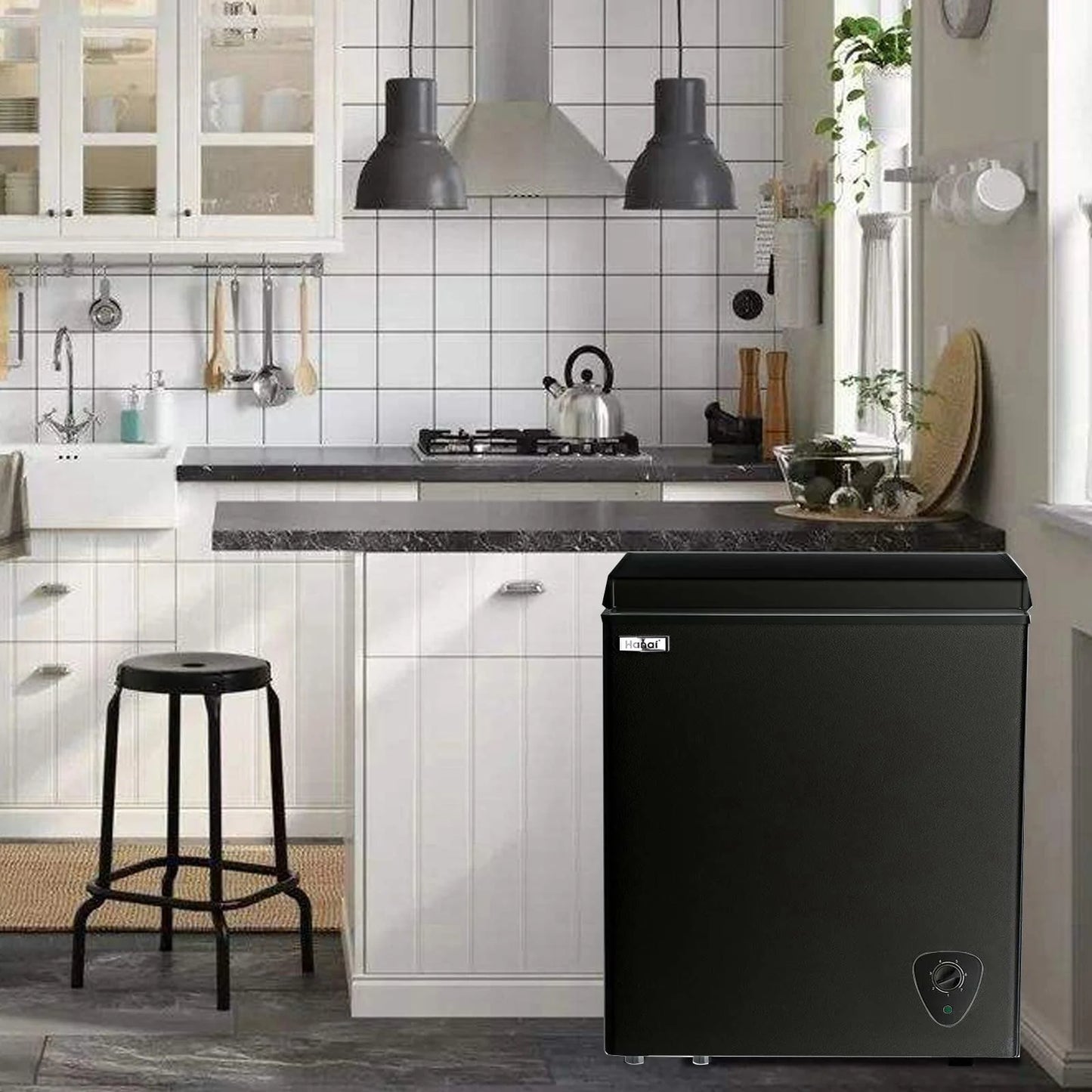WANAI 3.5 Cu.ft Freezer, Chest Freezer, Deep Freezer with Top Open Door