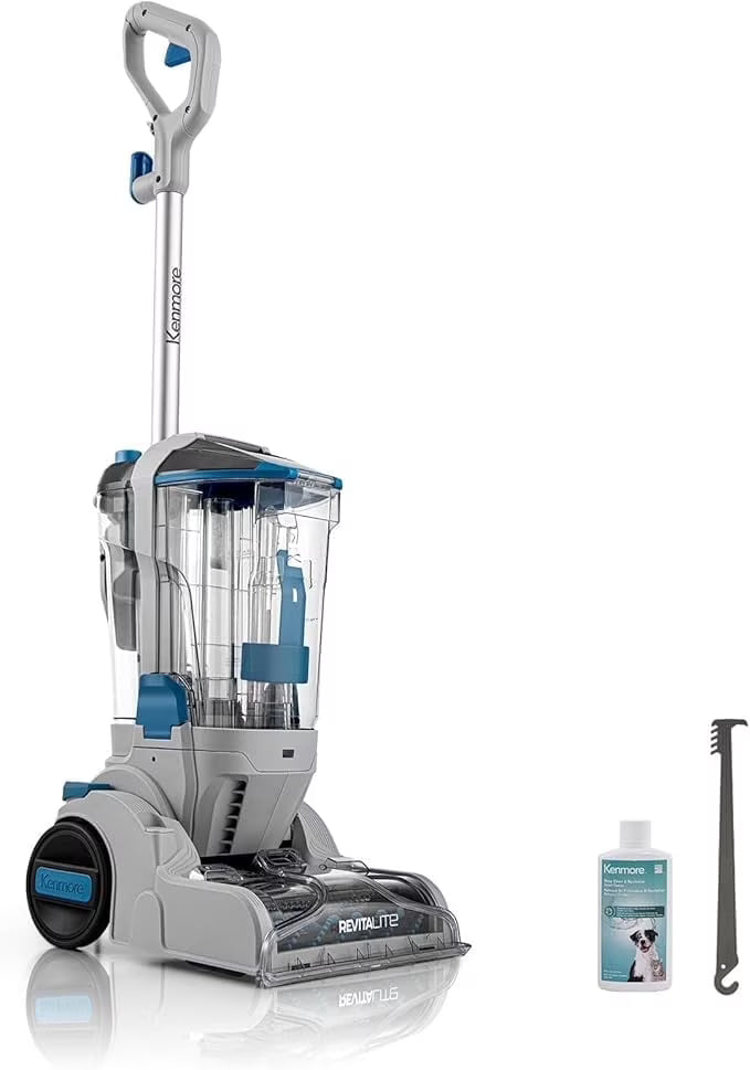 Kenmore KW4010 Pet Portable Carpet Cleaner Machine with High Cleaning Power, 3.2L Clean Tank & 1.4L Dirty Tank, 25ft Cord Length and Two Easy Removable Brushroll for Rug & Upholstery