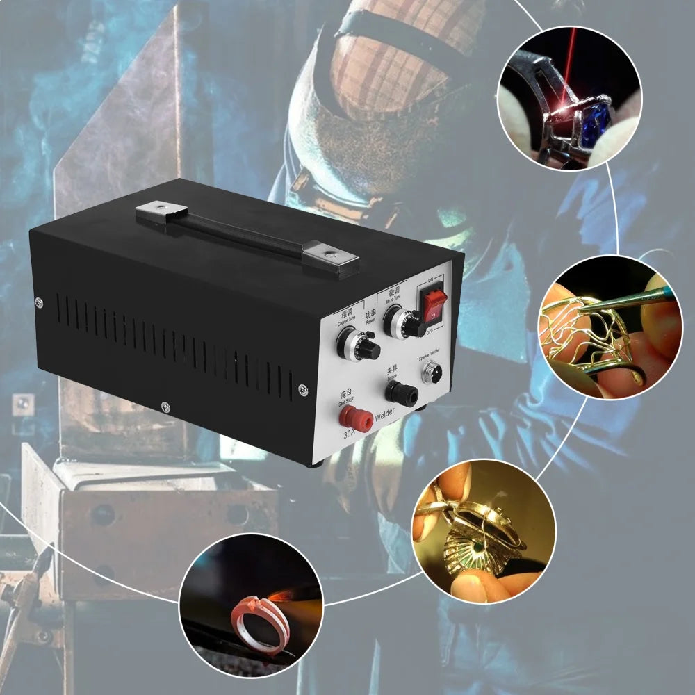 WZTO Automatic Spot Welder Pulse Argon Arc Welding Machine Jewelry Welder 110V Spot Welder for Jewelry Welding Jewelry Repair Tool 30A,300W