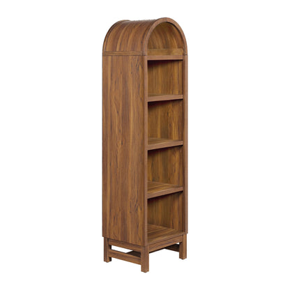Better Homes & Gardens Juliet Narrow Arch Bookcase, Rich Black and Light Honey
