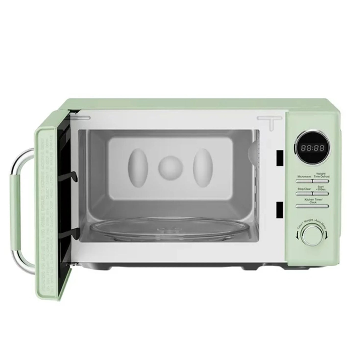 Magic Chef 0.7 Cubic Feet 700W Classic Retro Countertop Microwave, Green