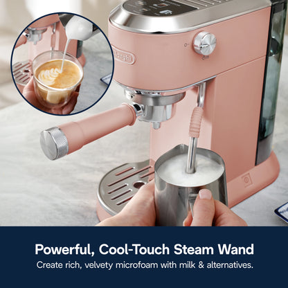 De’Longhi Dedica Duo Espresso Machine, Compact Size with Built in Frother for Latte Art, Brew Espresso, Cold Brew, Lattes & More, Stainless Steel
