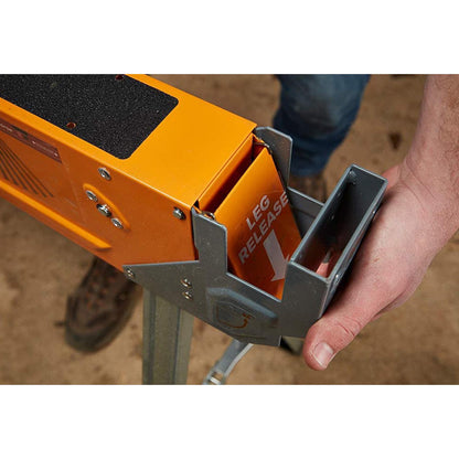 30 in. H Steel Speedhorse Sawhorse with Auto Release Legs (2-Pack)