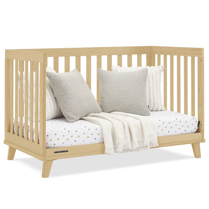 Delta Children Frankie 4-in-1 Convertible Crib - Greenguard Gold Certified, Black with Natural