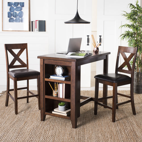 Safavieh Everest Solid Contemporary Glam 3 Piece Pub Set
