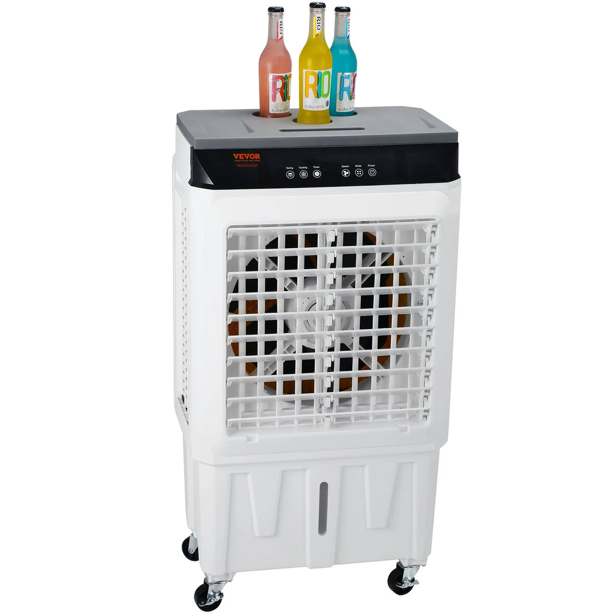VEVOR Evaporative Air Cooler, 2100 CFM, 135�� Oscillating Swamp Cooler with Adjustable 3 Speeds and 12 H Timer, 7 Gal Portable Air Cooler for 750 Sq.ft, Indoor/Outdoor Use