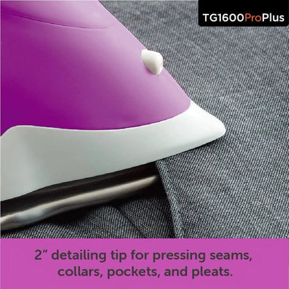 Oliso TG1600 Pro Plus 1800 Watt SmartIron with Auto Lift - for Clothes, Sewing, Quilting and Crafting Ironing | Diamond Ceramic-Flow Soleplate Steam Iron, Yellow