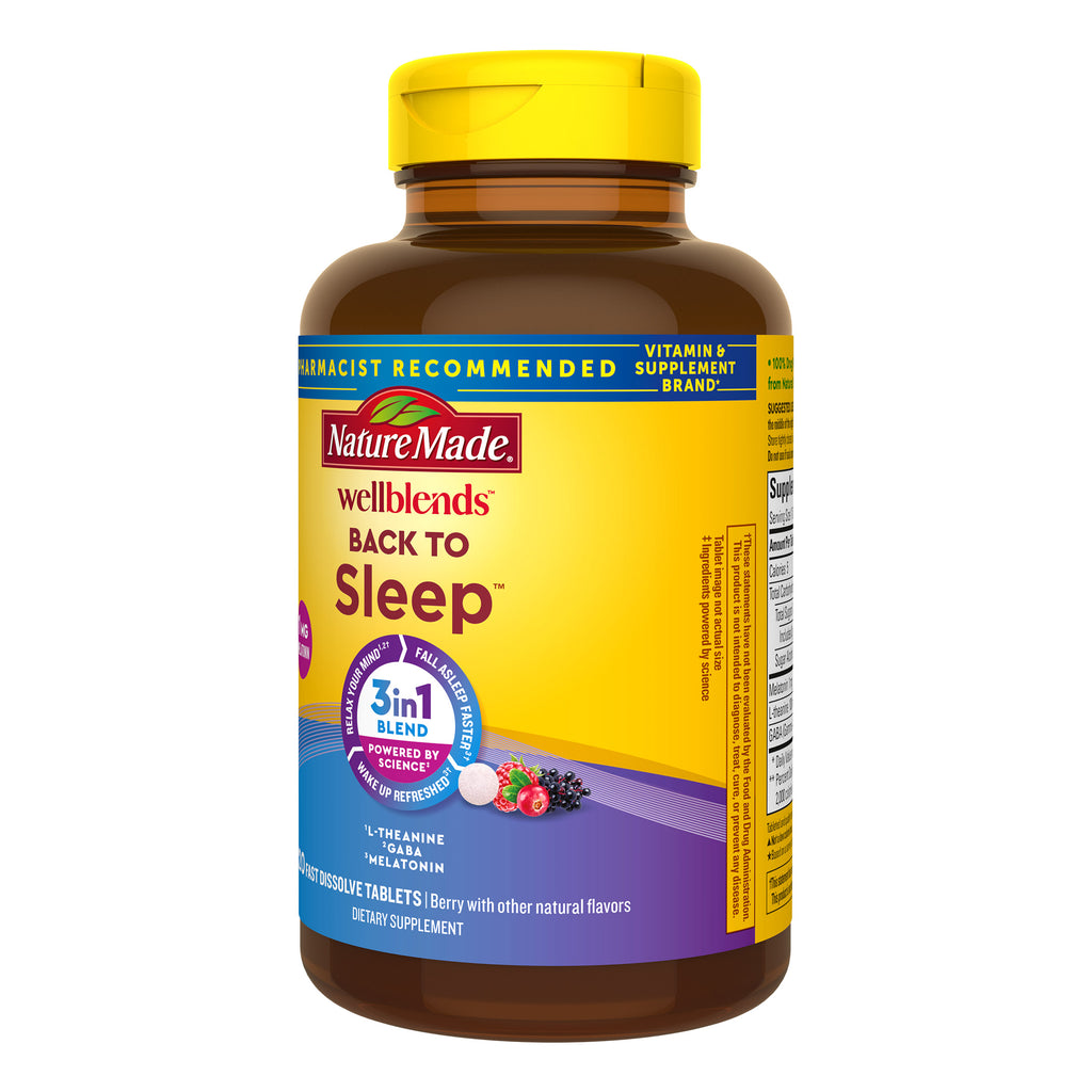 Nature Made Wellblends Back to Sleep, 120 Fast Dissolve Tablets