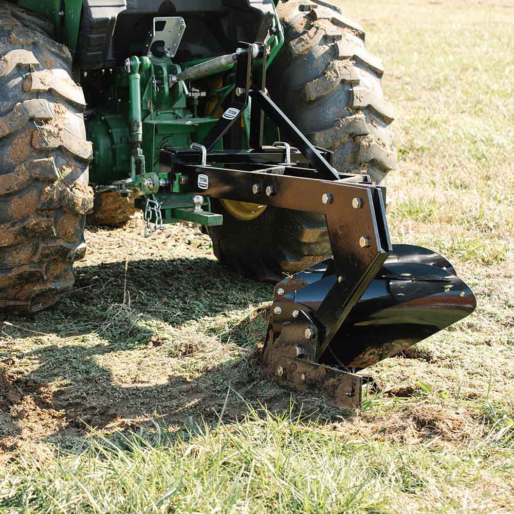 Titan Attachments 3 Point 21" Double Bottom Moldboard Turn Plow Fits Category 1 Tractors, Tow-Behind Dual Turning Plow Rotates Soil to Aerate, Tillage, Soil Prep