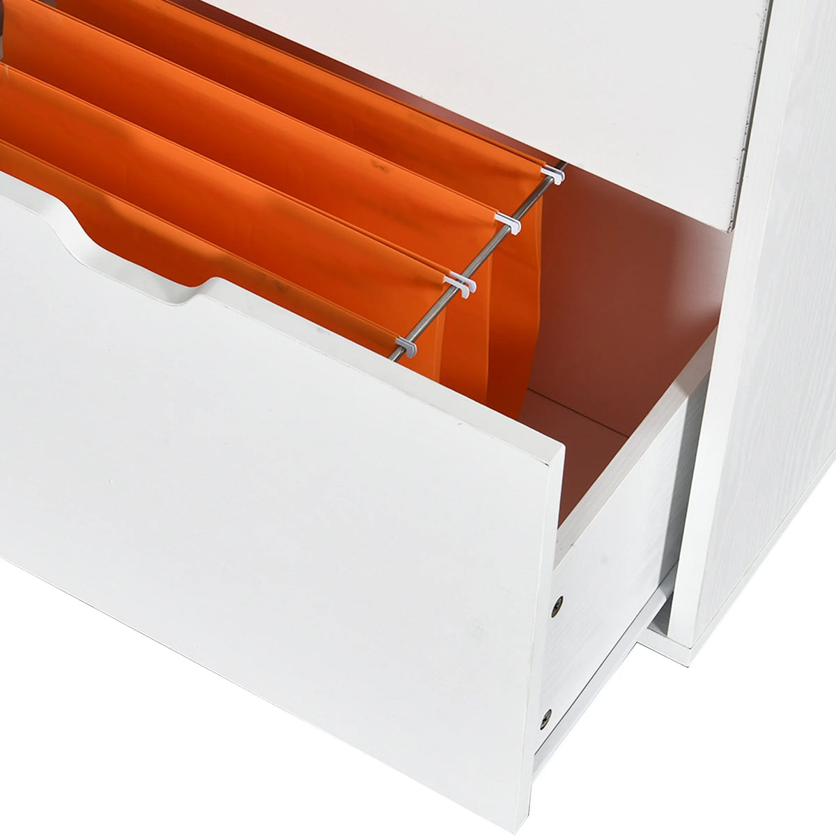 Dextrus L Shaped Desk with Power Outlets & LED Lights, Computer Desk with 3 Drawers and 3 Storage Shelves, White Office Desk Corner Desk for Home Office