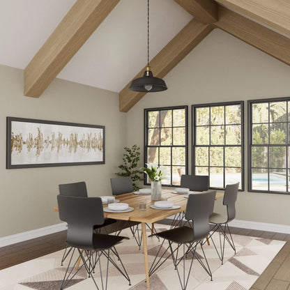 Ekena Millwork 3 1/2"W x 3 1/2"H x 120"L 3-Sided (U-Beam) Mena HeritageTimber Faux Wood Ceiling Beam, Kona Brown