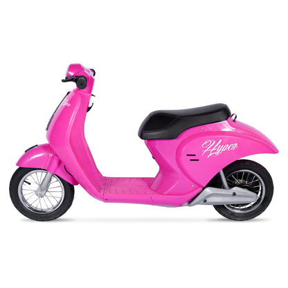 24V Hyper Toys Retro Electric Scooter, Easy Twist Throttle, Blue, Ages 13+, Including Teens, Tweens