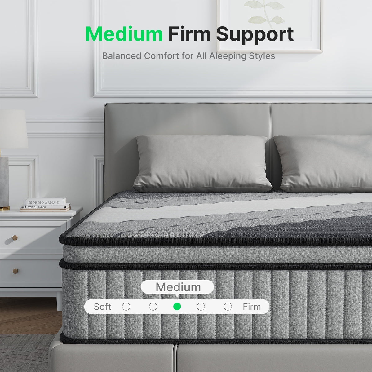 BEHOST Twin Mattress 10 inch, CertiPUR-US Certified Eco-Friendly Twin Memory Foam Mattress, Motion-Free Pocket Springs Hybrid Mattress Twin Size