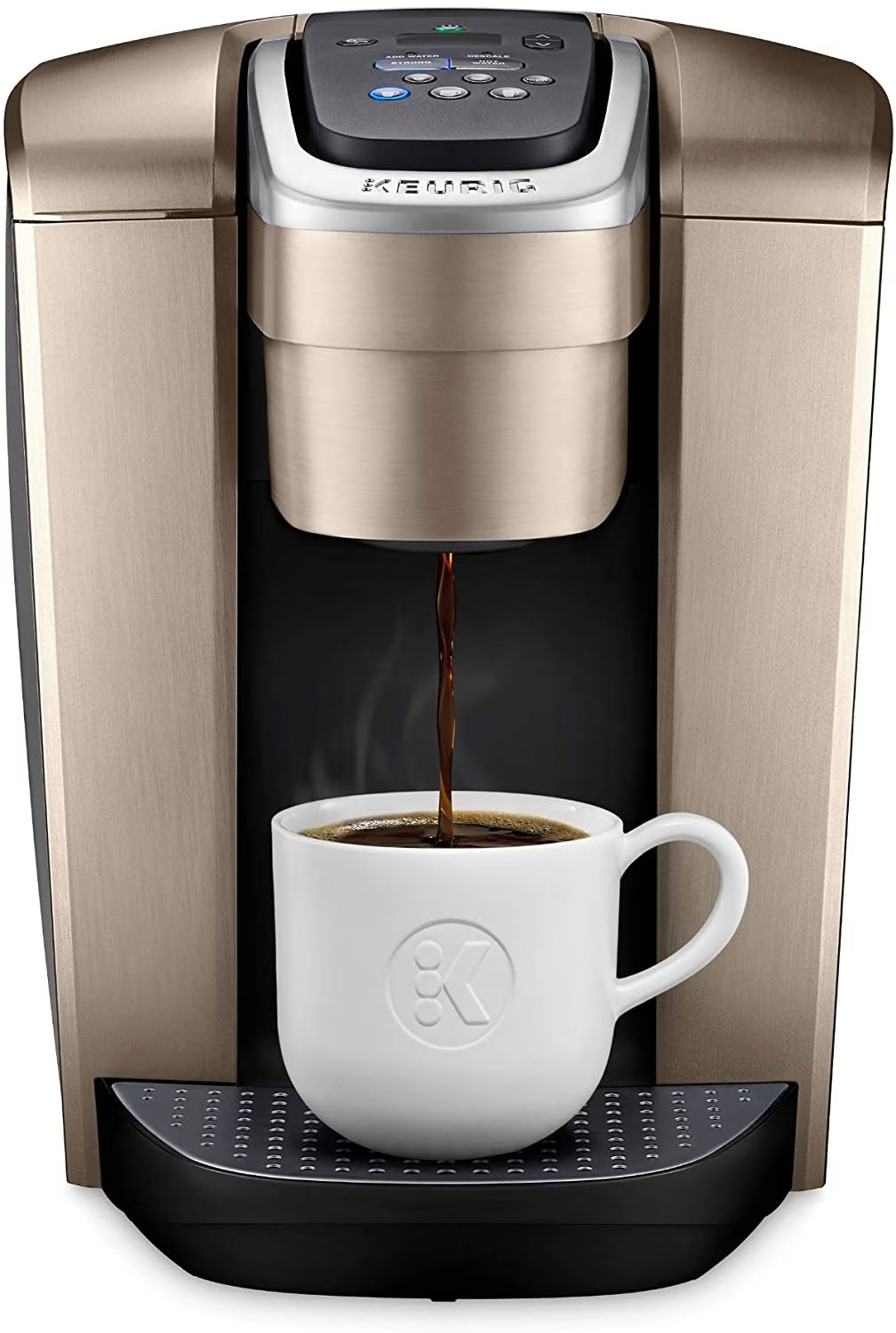 Keurig K-Elite Coffee Maker, Single Serve K-Cup Pod Coffee Brewer, With Iced Coffee Capability, Brushed Slate