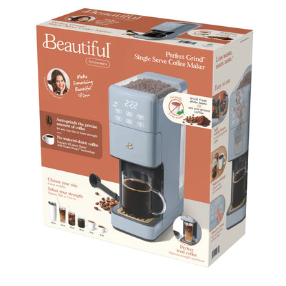 Beautiful Perfect Grind�?Programmable Single Serve Coffee Maker, White Icing by Drew Barrymore