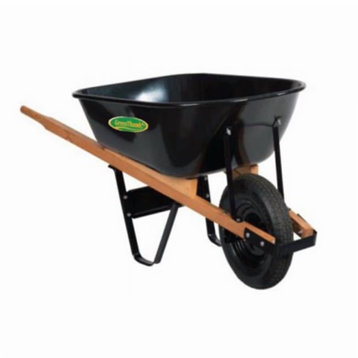 Master Gardner 231850 6 cu ft. Steel Wheelbarrow with Hard Wood Handles