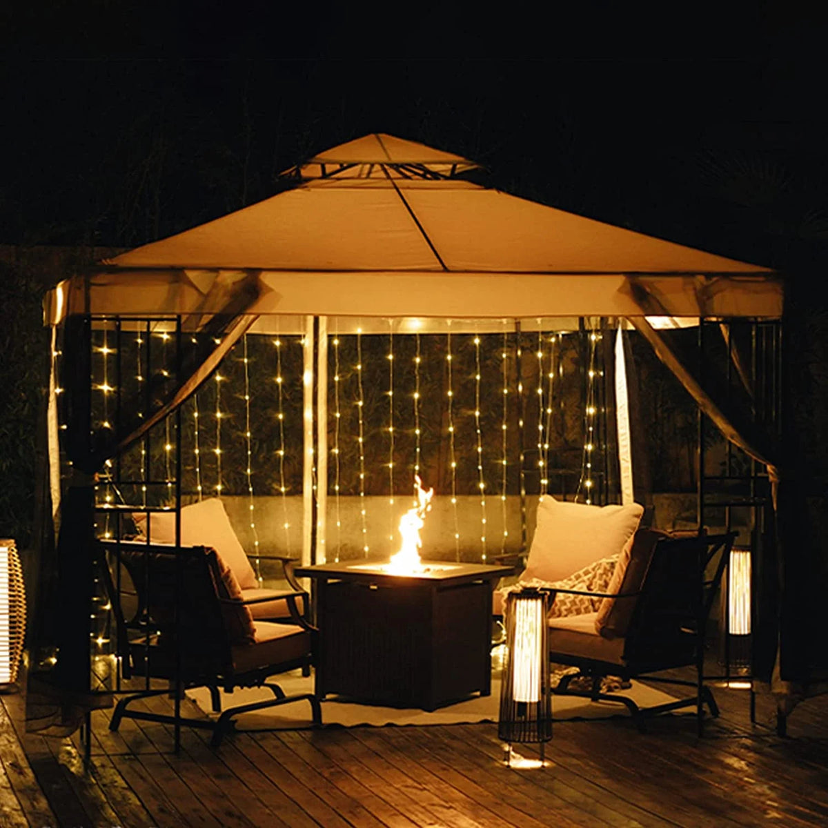 SIMENMAX 10x13 Ft Patio Gazebo,Outdoor Gazebo Canopy with Mosquito Netting and Curtains,Sturdy Soft Top Gazebo