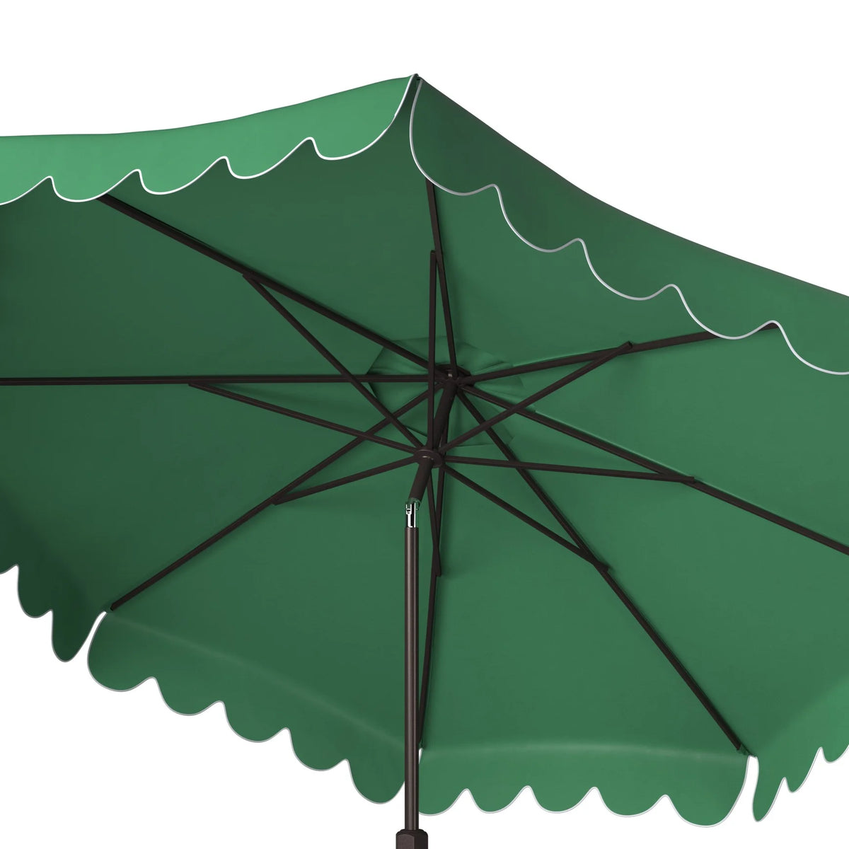 Safavieh Venice 9' Market Crank Tilt Patio Umbrella, Navy/White