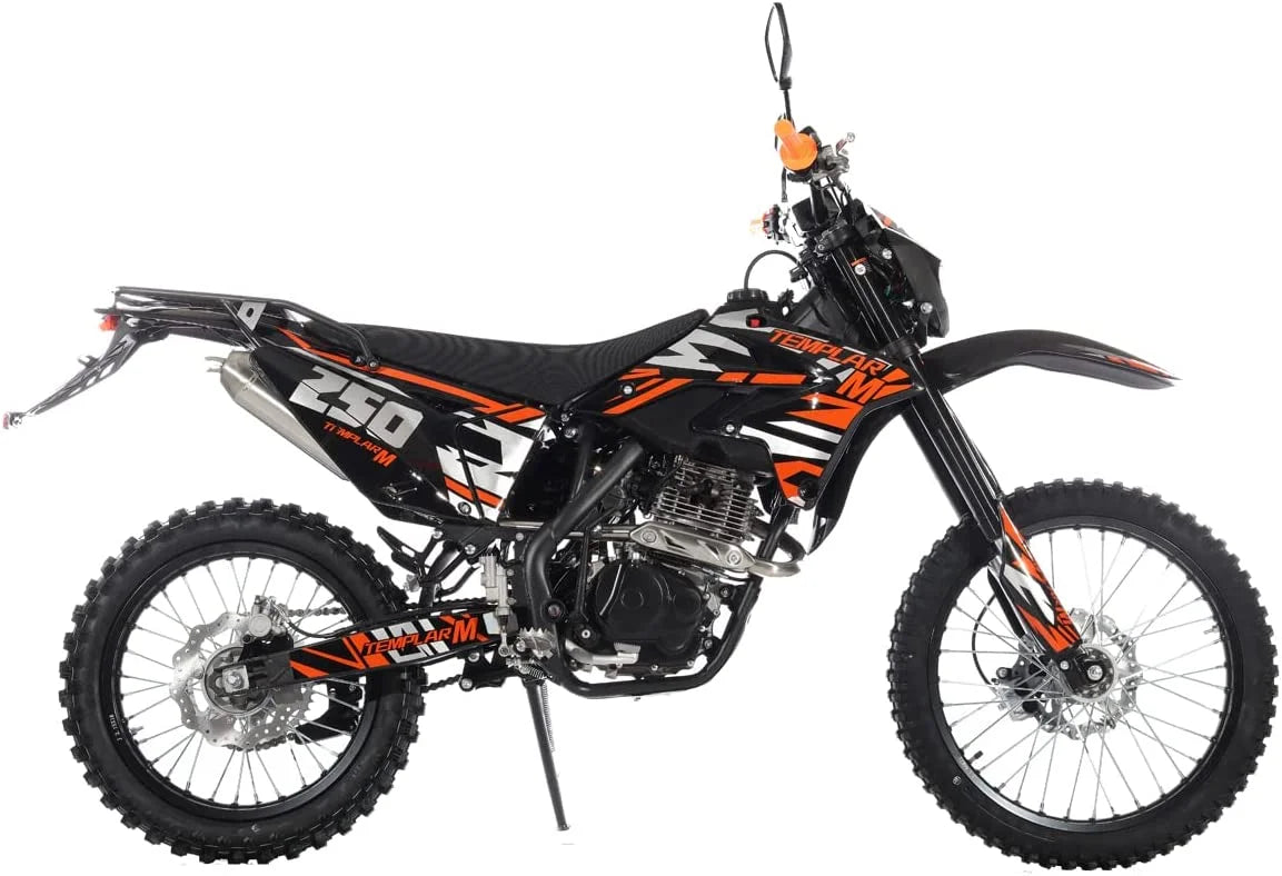 X-Pro Templar M 250cc Gas Dirt Bike with Zongshen Engine 5 Speed Pit Bikes Adult Pitbike, Big 21"/18" Wheels!
