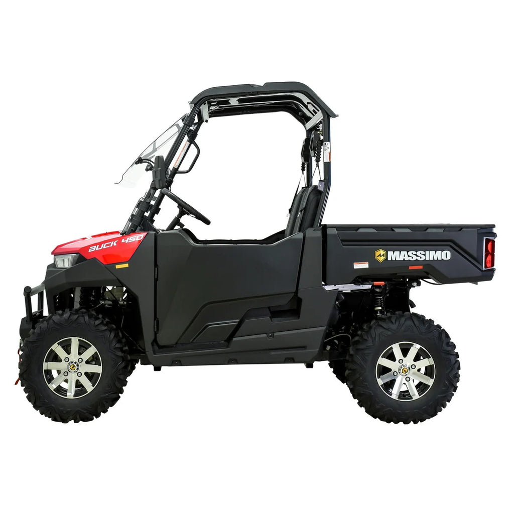 Massimo Buck 450 Side by Side UTV, EFI, 4 Stroke, 325cc, 25.5 HP, 4X4, 3000lb Winch - Red
