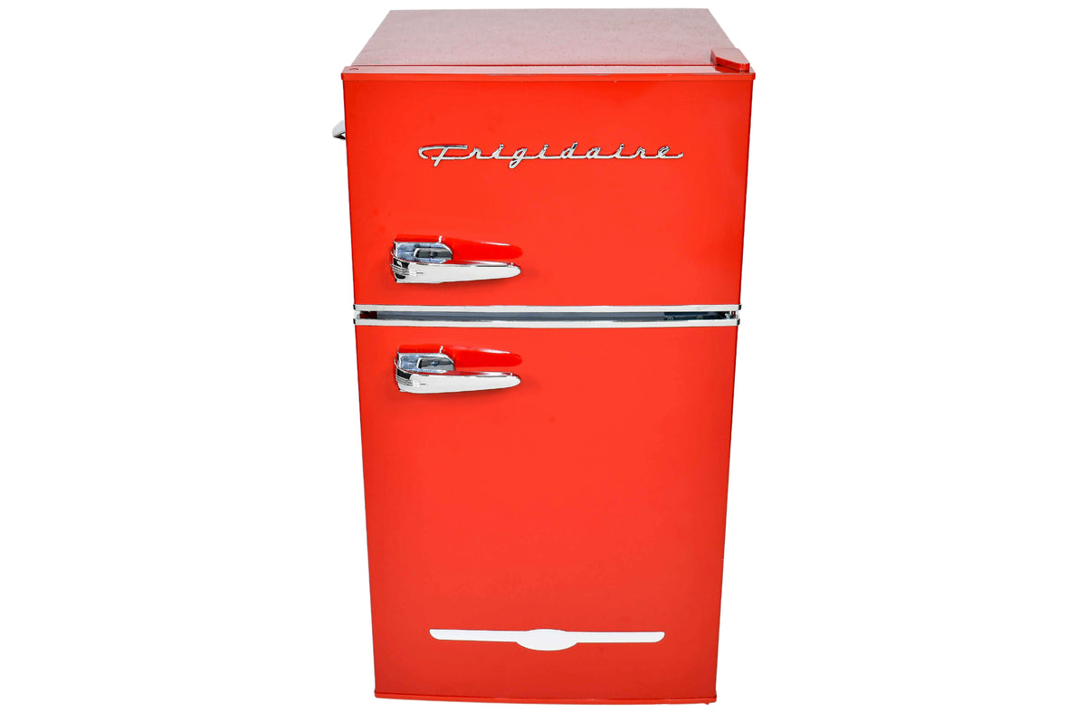 Frigidaire Retro 3.1 Cu ft Two Door Compact Refrigerator with Freezer, Red