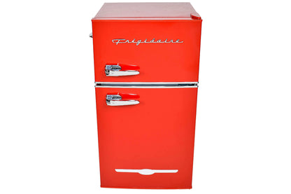 Frigidaire Retro 3.1 Cu ft Two Door Compact Refrigerator with Freezer, Red