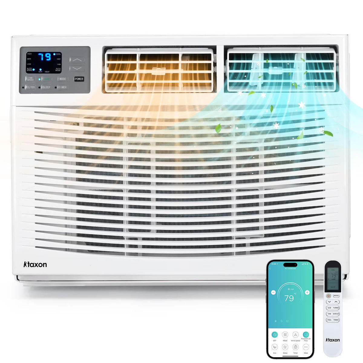 Ktaxon WiFi Enabled 8000 BTU Heat And Cool Window Air Conditioner With Wifi Controls