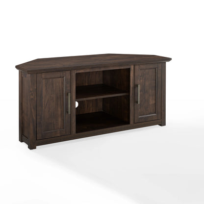 Crosley Furniture Camden 48" Corner Tv Stand Dark Walnut