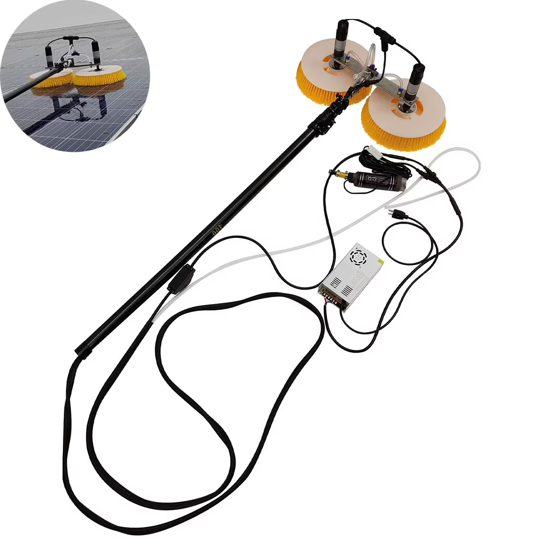 Solar Photovoltaic Panel Cleaning Machine 13ft Solar Panel Cleaning Kit (Double Head)
