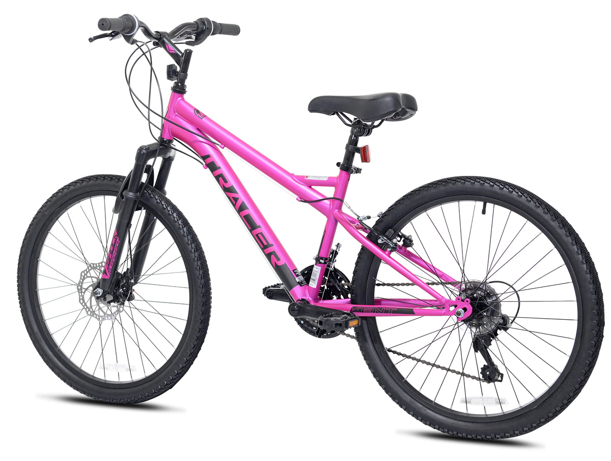 Kent Bicycles 24-inch Teen Tracer Girl's Mountain Bicycle, Pink