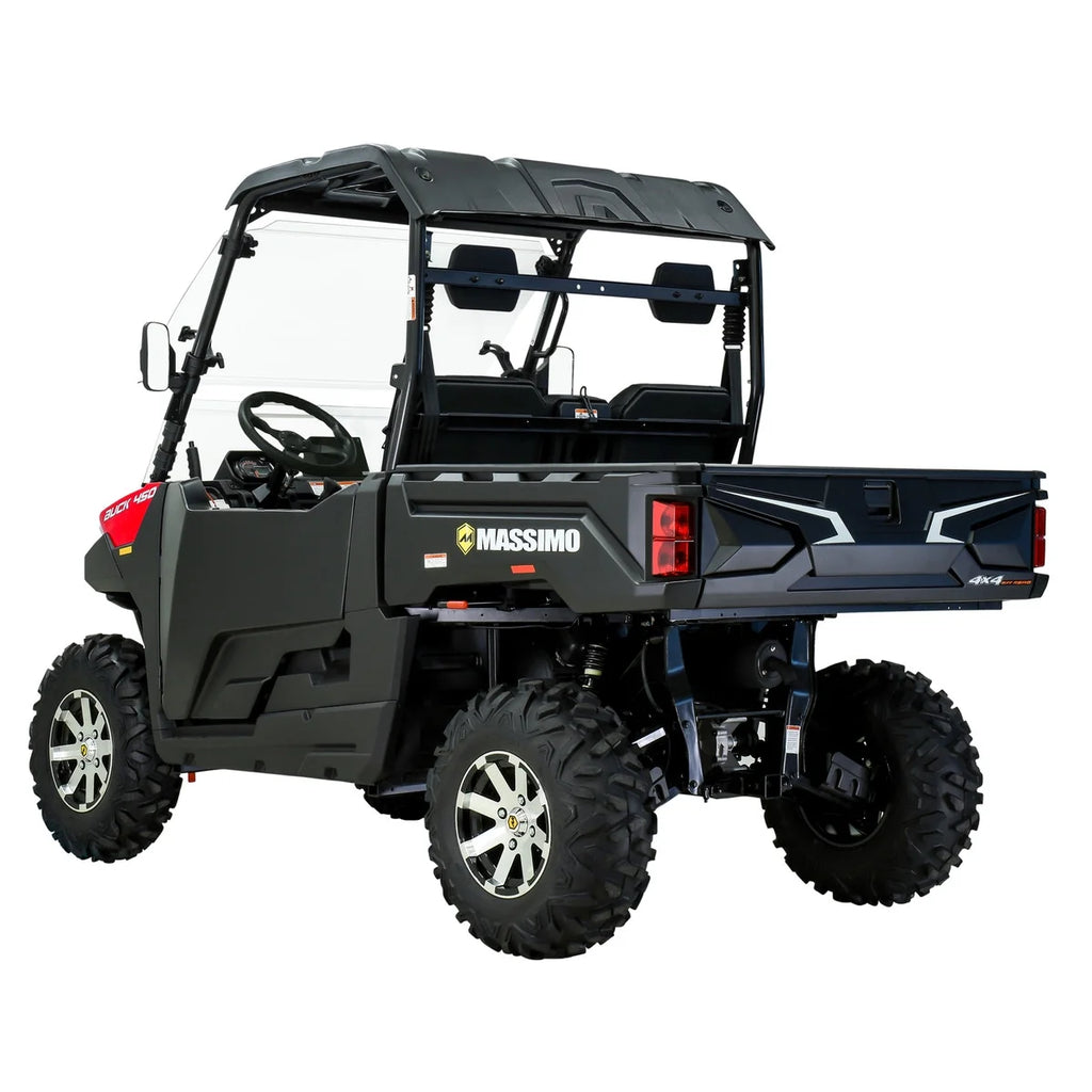 Massimo Buck 450 Side by Side UTV, EFI, 4 Stroke, 325cc, 25.5 HP, 4X4, 3000lb Winch - Red
