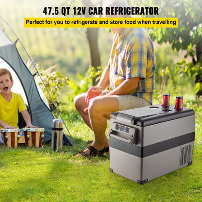 BENTISM 22L Portable Car Refrigerator, 23 Quart RV Fridge, 12/24V DC & 110-240V AC Vehicle Car Truck Boat Mini Electric Cooler for Driving Travel Fishing Outdoor and Home Use