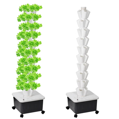 Hydroponic Growing System Tower | Vertical Vegetable Planting Towers | 10-Layer 50 Slots, Hydroponic Growing Kit forHydroponics Towers Garden,Suitable for Balconies, Courtyards, Roofs